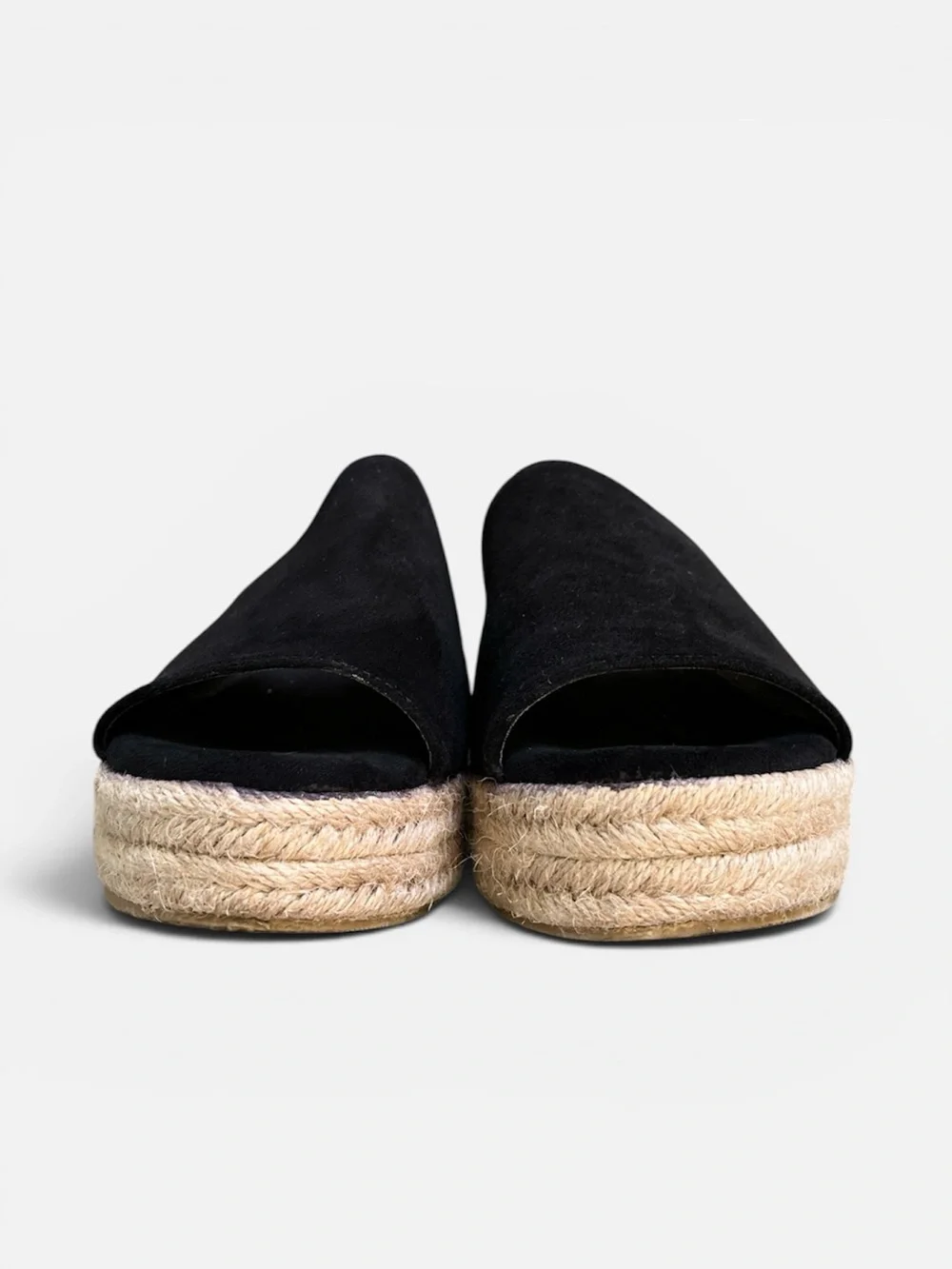 Nalho Espadrille Mule Yoga Mat Slide Sandal in Black Size 8